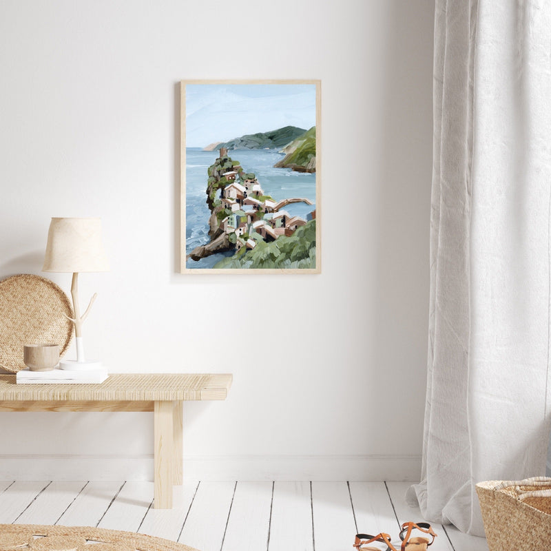 "Cliffs of Vernazza" Art Print