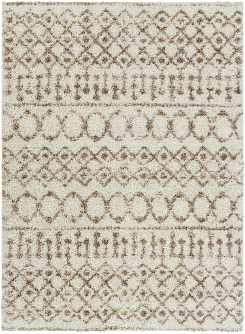 Monarch Cream&Tan Trellis Plush Rug