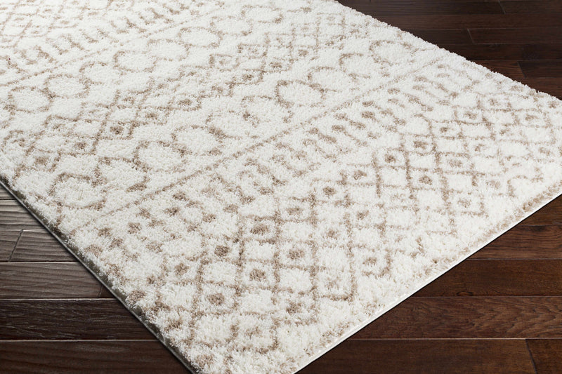 Monarch Cream&Tan Trellis Plush Rug