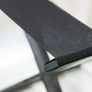 Ashley-Foldable Metal Luggage Rack with Genuine Leather
