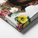 Mac Miller Floral Canvas Print – Rap Artist Painting Wall Art for Home Decor