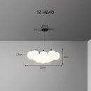 Cloud glass ball led pendant lights for bedroom decor