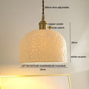 Cloud patterned brass ceramic led pendant light for dining room