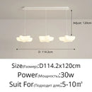 Cloud white modern chandelier floating kitchen island light