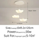Cloud white modern chandelier floating kitchen island light