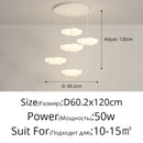 Cloud white modern chandelier floating kitchen island light