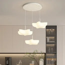Cloud white modern chandelier floating kitchen island light