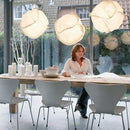Cloud white pendant light organic rice paper cluster for kitchen
