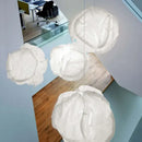 Cloud white pendant light organic rice paper cluster for kitchen