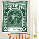 Clover psychedelic gothic wall tapestry green & white bedroom art
