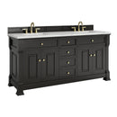 James Martin Brookfield 72" Double Bathroom Vanity, Black Onyx
