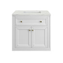 James Martin Chicago 30" Single Bathroom Vanity, Glossy White
