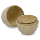 Set of 6 Fillable Unfinished Wooden Eggs 2.75 Inches
