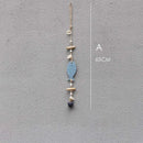 Coastal blue & white fish drift wood bells living room wall decor