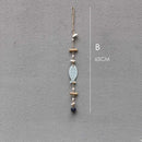 Coastal blue & white fish drift wood bells living room wall decor
