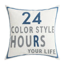 Coastal chic greek architecture cushion cover living room blue & white