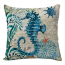 Coastal cushion cover set of 9 teal and blue living room decor