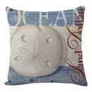 Coastal cushion cover set of 9 teal and blue living room decor