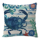 Coastal cushion cover set of 9 teal and blue living room decor