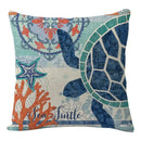 Coastal cushion cover set of 9 teal and blue living room decor