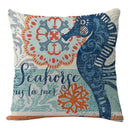 Coastal cushion cover set of 9 teal and blue living room decor