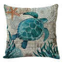 Coastal cushion cover set of 9 teal and blue living room decor