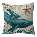 Coastal cushion cover set of 9 teal and blue living room decor