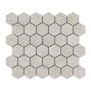 Cobblestone Light Hexagon 2 Porcelain Mosaics 10 3/8x12