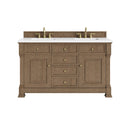 James Martin Brookfield 60" Double Bathroom Vanity, Pecan