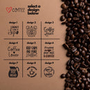 Laser-Etched Slate Coasters – Coffee Lover Gift | Natural Stone Drink Coasters