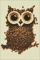 Coffee Owl WD242 7.9 x 11.8 inches Wizardi Diamond Painting Kit