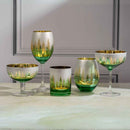 Green Pine Tree Stemless Wine Glasses
