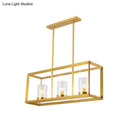 Colonial gold metal cage island ceiling light kitchen chandelier