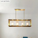 Colonial gold metal cage island ceiling light kitchen chandelier