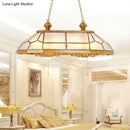 Colonial gold opal blown glass pendant light living room