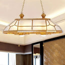 Colonial gold opal blown glass pendant light living room