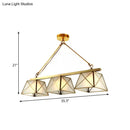 Colonial style brass tapered island pendant light kitchen 3 bulbs