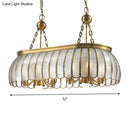 Colonial style gold bubble glass pendant ceiling light for kitchen
