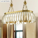 Colonial style gold bubble glass pendant ceiling light for kitchen