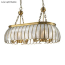 Colonial style gold bubble glass pendant ceiling light for kitchen