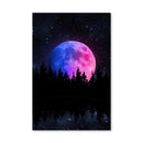 Color Moon Horizon Canvas