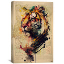 Colored Tiger Portrait Canvas