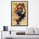 Colored Tiger Portrait Canvas