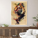 Colored Tiger Portrait Canvas