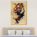 Colored Tiger Portrait Canvas