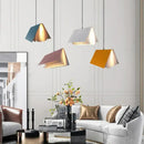 Colorful book pendant lamp – living room layered paper light