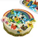 Colorful butterfly flower cake toppers living room wall decals