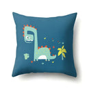 Colorful cartoon dino baby pillowcase bedroom cushion cover