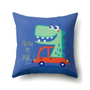 Colorful cartoon dino baby pillowcase bedroom cushion cover