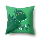 Colorful cartoon dino baby pillowcase bedroom cushion cover